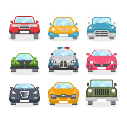 9 Vector cartoon car design
