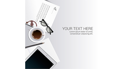 Simple desk desktop vector material