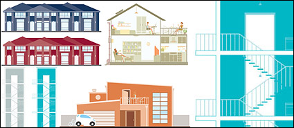 simple vector illustration building