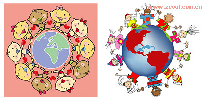 Hand in hand around the earth