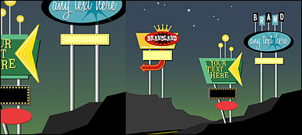 Cartoon signs vector material