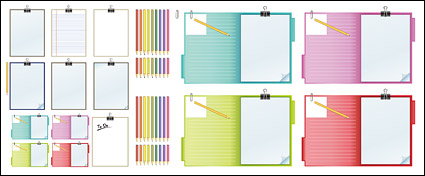 Pencil and recording sheet material vector