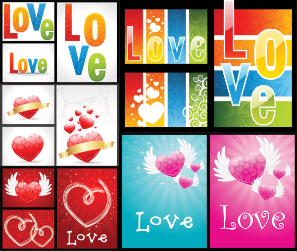 Love gorgeous pattern - vector material