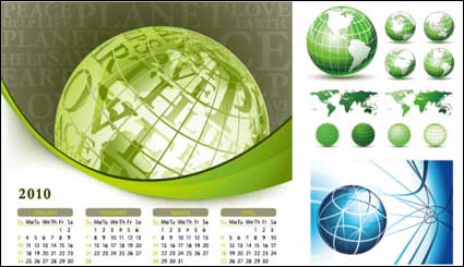 Earth theme vector material