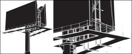 Outdoor billboard space vector material