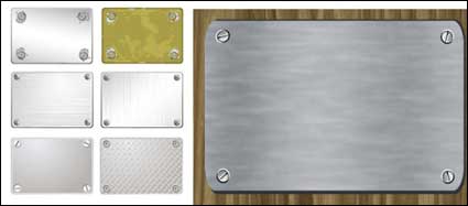 Metal card vector material