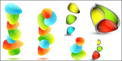 Vector of small colorful stone material