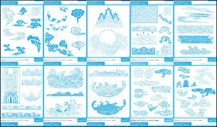 Watermark Vector clouds moire