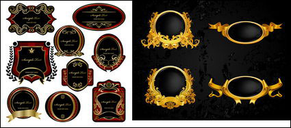 Gorgeous European-style bottle stickers Vector