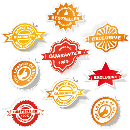 Badge labels 02- Vector