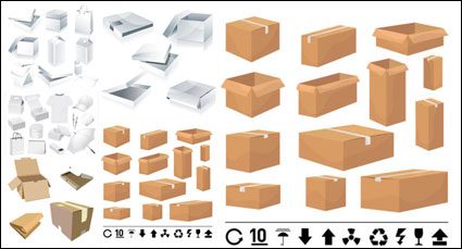 Boxes and cartons Templates - Vector