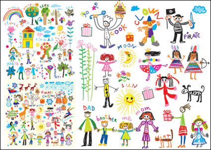 Vector illustrations for children cheerful