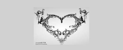 Patrn en forma de corazn de vectores