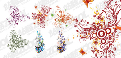 Circular pattern and trend of material composition of Vector