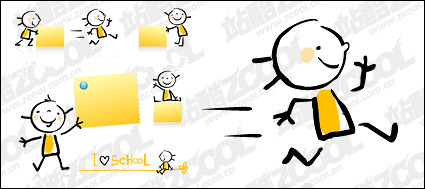 The lovely children and paper notes material